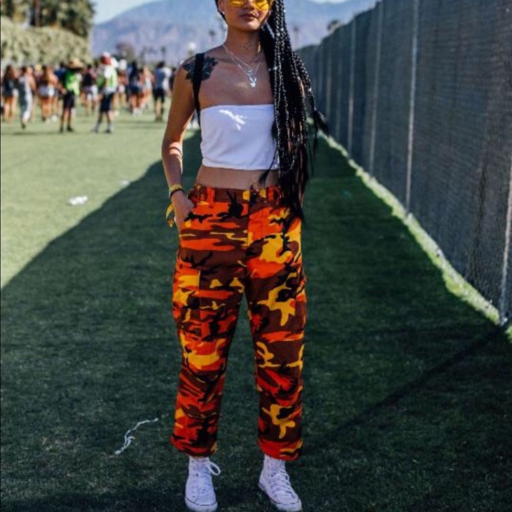 Orange Camo Pants